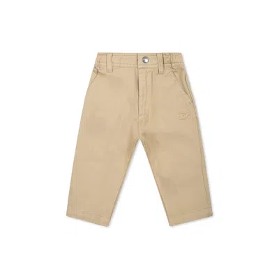 Diesel Babies' Beige Trousers Per Neonato Con Logo