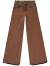 Diesel 1978 D-akemi Wide-legged Jeans In Brown