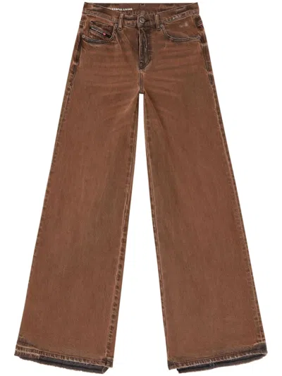DIESEL BEIGE WIDE LEG JEANS