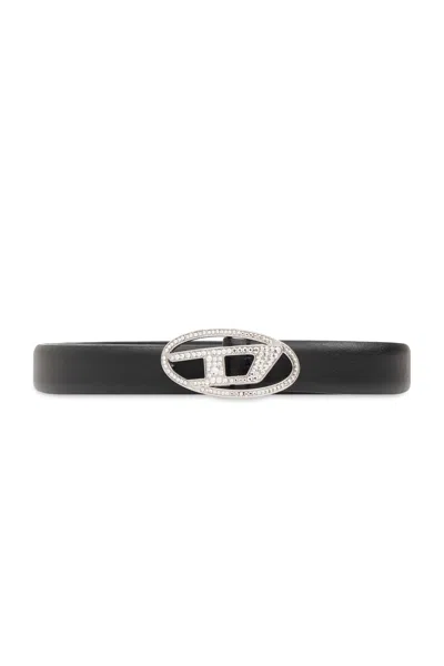 Diesel Belt B-1dr Strass In Black