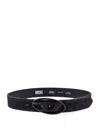 Diesel Denim Belt In Black