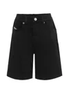 Diesel Belt-loop Button Shorts In Black