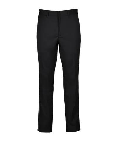 Diesel Belt-loop Casual Pants In Black