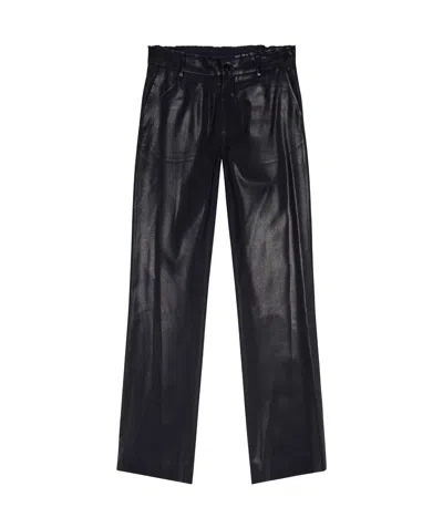 Diesel Belt-loop Casual Pants In Black