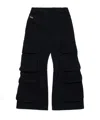 Diesel D-sire-cargo-d L.30 Black Denim Cargo Pant - D Sire Cargo D In Black