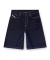 Diesel Belt-loop Denim Shorts In Black
