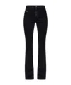 Diesel Blue Bootcut Mid Rise Jeans In Black