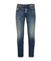 Diesel Drawstring Denim Trousers In Blue