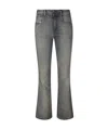 Diesel Embroidered Detailing Bootcut Jeans In Gray