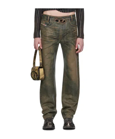 Diesel Belt Loop Side Pocket Jeans In Green