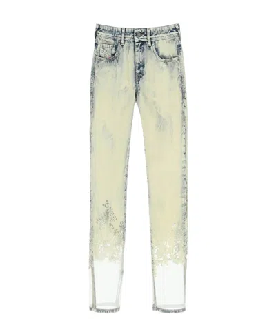 Diesel Belt-strap Jeans In Brown