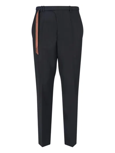 Diesel Tailored Trousers With Belt In Black