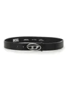 Diesel Women Belt With Logo In Black