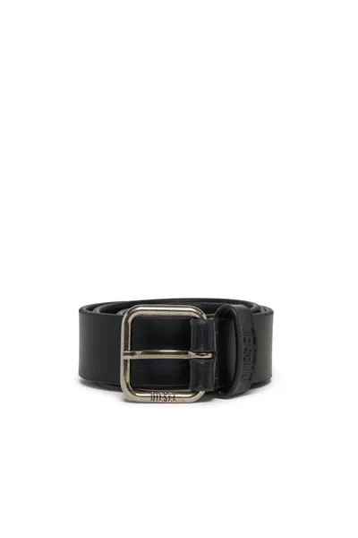 Diesel Belt With Logo In Black