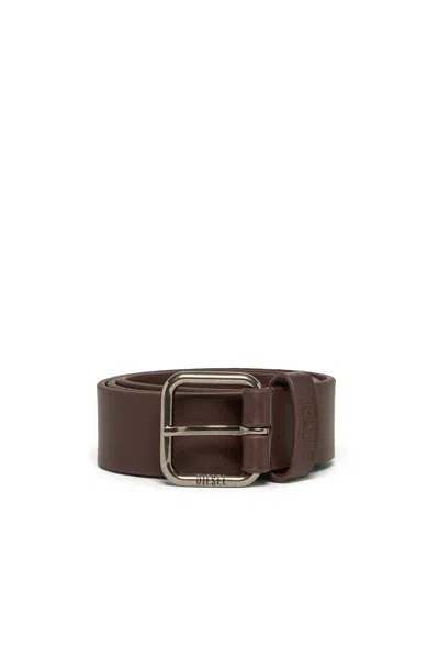 Diesel Belt With Logo In Brown