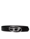 Diesel Belt With Oval D Buckle In Black