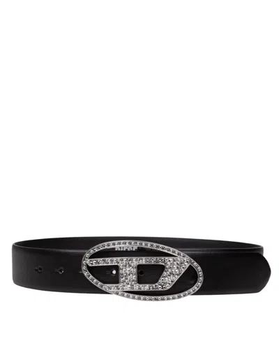 Diesel Belt With Oval D Buckle In Black