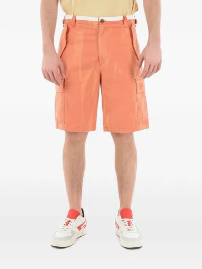 Diesel Belt-loop Cargo Shorts In Orange