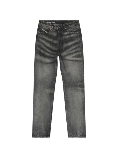 Diesel D Heel Fsj Cotton Denim Jeans In Black