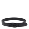 Diesel Adjustable Logo Textured Belts In Black