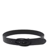 Diesel Adjustable Logo Textured Belts In Black
