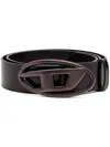 Diesel Smooth Leather Belt Oval-d Buckle In Brown