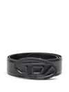Diesel Textured Finish Belt With Distinctive Oval Buckle In Multicolor