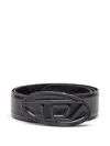 Diesel Textured Finish Belt With Distinctive Oval Buckle In Multicolor