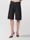Diesel Bermuda Shorts With Back Pockets And Belt Loops In Black