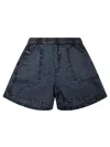 Diesel Bermuda Vita Alta Denim In Light Blue