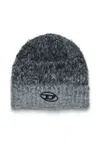 Diesel Berretto Beanie Misto Lana E Alpaca Effetto Degradé In Black