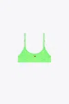Diesel Top Bikini Fluo Con Logo D In Verde Fluo