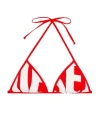 Diesel Bfb-sees-a Logo-print Bikini Top In Red