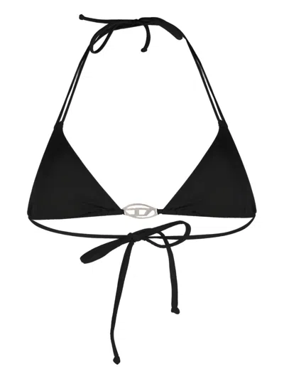 Diesel Bfb-sees-o Triangle-cup Bikini Top In Black
