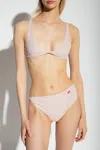 Diesel Ash Twisted Bikini Bottoms In Beige