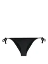 Diesel Beachwear With Adjustable Straps And Tie-side Bottoms In Black