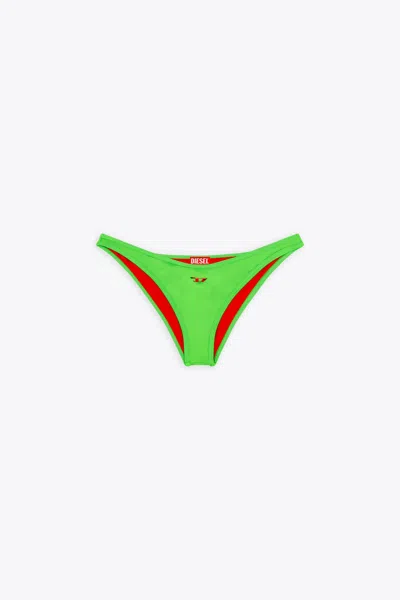 Diesel Bfpn-punchy-x Neon Green Lycra Swim Panties With Oval D Logo - Bfpn Punchy X In Verde Fluo