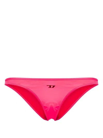 Diesel Punchy Logo-appliqué Bikini Briefs In Pink