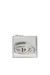 Diesel Bi-fold Card Holder In Mirrored Leather