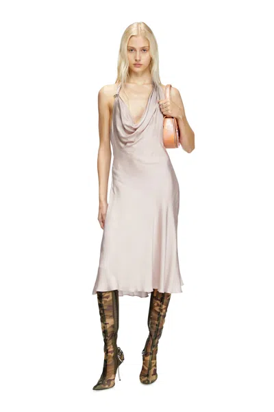 DIESEL BIAS CUT DRESS WITH ASYMMETRICAL HEM