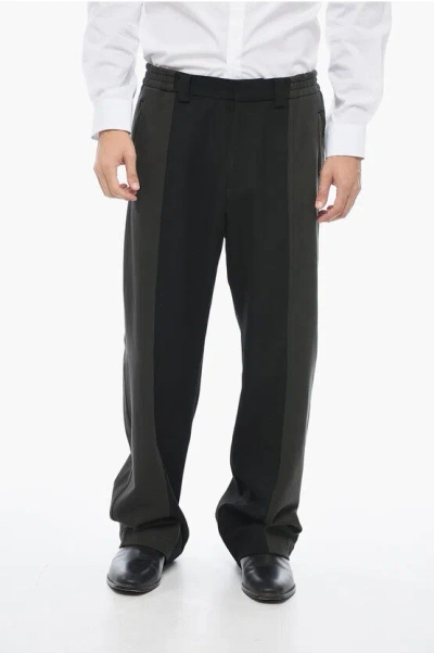 Diesel Bicolor P-warhols Straight Fit Pants In Black