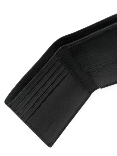 Diesel Bi-fold Coin S Wallet In Calfskin In Black