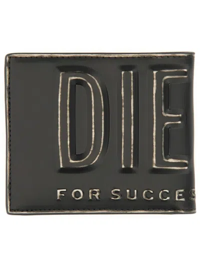 DIESEL DIESEL BIFOLD WALLET WITH 3D LOGO