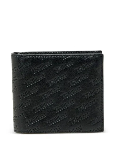 Diesel Bi-fold Wallet With Embossed Logo In Red