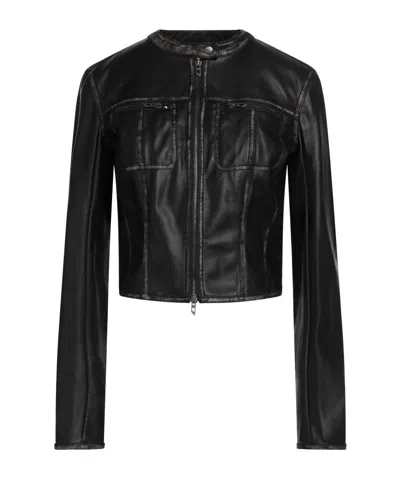 Diesel Biker Jacket In Black