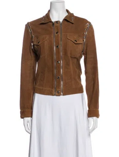 Pre-owned Diesel Biker Jacket In Brown