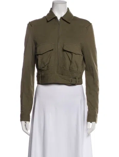 Pre-owned Diesel Biker Jacket In Green