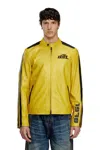 Diesel Biker Jacket In Perforated Leather In Tobedefined