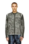 Diesel Panelled Logo Biker Jacket