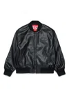 Diesel Biker Jacket With Logo In Black